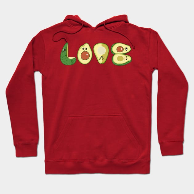 LOVE AVOCADO Hoodie by huebucket